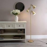 Metal 3 Arm Floor Lamp Free Standing Living Room Bedroom Light LED Bulbs