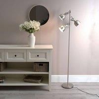 Metal 3 Arm Floor Lamp Free Standing Living Room Bedroom Light LED Bulbs