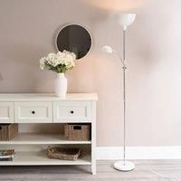 ValueLights | White Metal Free Standing Reading Floor Lamp | Floor Lamps & Torchieres, Home Décor & Improvement Essential | Mother/Father and Son