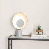 ValueLights | Grey Integrated LED Table Lamp with Disc Design Shade Living Room Bedroom Light 2700K Warm White | Table Lamps, Home Décor & Improvement Essential