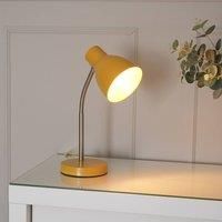 ValueLights | Mustard Adjustable Flexi Neck Desk Lamp Reading Light | Table Lamps, Home Décor & Improvement Essential