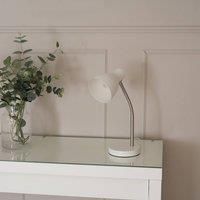 White Adjustable Flexi Neck Desk Lamp Task Reading Light for Living Room Office