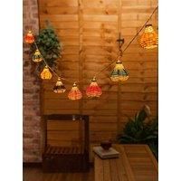 10 x Battery Operated Multi Colour String Lights Outdoor Rattan LED Lighting