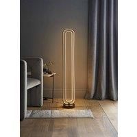 ValueLights | Infinity Matte Black Revolving LED Floor Lamp
