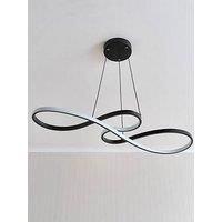 ValueLights | Infinity Matte Black Loop Drop Bar LED Ceiling Pendant Light