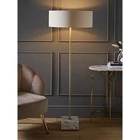 ValueLights | Britney Marble Floor Lamp with Natural Linen Drum Lamp Shade | Floor Lamps, Home Décor & Improvement Essential