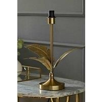 ValueLights | Christina Gold Palm Leaf Detail Single Stem Table Lamp Base | Table Lamps, Home Décor & Improvement Essential