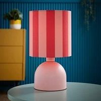 ValueLights | Miley Pink Stripes Drum Lamp Shade Pale Pink Table Lamp | Table Lamps, Home Décor & Improvement Essential