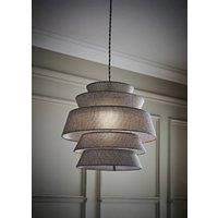 ValueLights | Valerie 5 Tier Grey Linen Ceiling Lamp Shade | Shades & Home Improvements Essential | 400cm Shade Width
