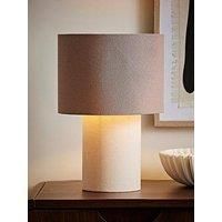 Fabric Table Lamp Colour Clash Duo Light Living Room Bedroom Bedside LED Bulb