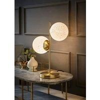 Gold Table Lamp Confetti Glass Lampshades Living Room Bedroom Light LED Bulb