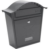 Post Mail Box Steel Classic Secure Lockable 2 Key Weather-Resistant Anthracite