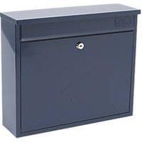 Burg-Wachter Post Box Galvanised Steel Blue 2 Keys Lockable Powder-Coated