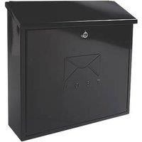 Sterling MB03BKR Contemporary Post Box, Black, 368 x 368 x 116mm