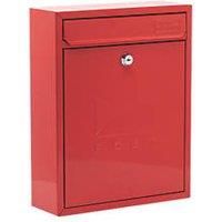 Post Box Compact Pillarbox Red Lockable Weatherproof Burg Wächter MB05R