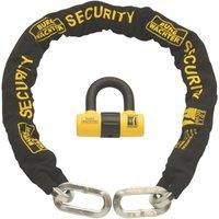 Burg-Wachter 1M 12mm Sold Motorbike Security Chain Gold Lock, Black