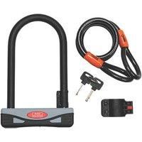 Burg-Wächter Gold Sold Secure Bicycle D Lock & 1.2M Security cable,One Size, Black