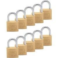 Burg-Wachter Brass ATLANTIC Keyed Alike Padlock Set 50mm (5 Pack) in Black