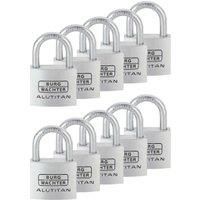 Burg Wachter Aluminium Keyed Padlock 40mm - Pack of 10