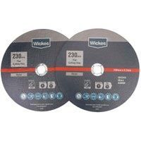Wickes Metal Flat Cutting Disc 230mm  Pack of 2