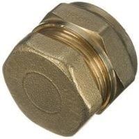 Primaflow Brass Compression Stop End Cap - 15mm Pack 2