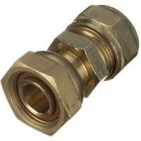 Primaflow Brass Compression Straight Tap Connector - 22mm X 3/4in