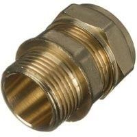 Primaflow Brass Male Iron Straight Coupling - 22mm X 1in Pack Of 2