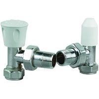Primaflow 15mm Angled Thermostatic Radiator Valves - Chrome - Pack of 2