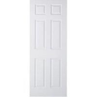 Wickes Woburn White Grained Moulded 6 Panel Internal Door - 1981mm x 762mm