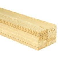 Wickes Whitewood PSE Timber - 12 x 44 x 2400mm - Pack of 10