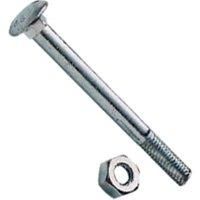 Wickes Carriage Bolt Nut & Washer - M8 x 65mm Pack of 6