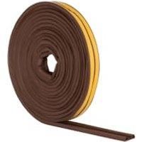 Wickes P Profile Rubber Draught Seal Brown - 10m