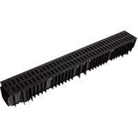 Clark-drain Channel & Black Driveway Drainage Grate - 1m (Pack of 1)