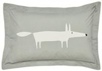 Scion MR Fox Oxford Pillow CASE, Percale, Silver, Single