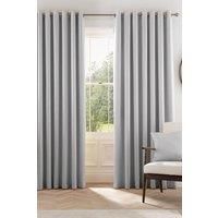 Helena Springfield Eden Silver Eyelet Curtains Silver