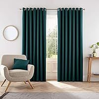 EDEN LINED CURTAINS 90X90 TEAL