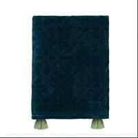 Morris & Co Honeysuckle and Tulip Quilted Throw 125 x 220cm Teal