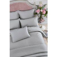 Ted Baker 'TB Plain Dye' Cotton Sateen Duvet Cover in Silver | Size: Single
