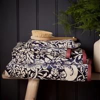 Morris & Co Strawberry Thief Towel Blue 60% Cotton/40% Modal (Bath Sheet)