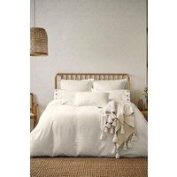 PURE LINEN COTTON DUVET COVER WHITE