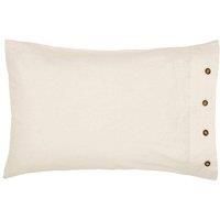 PURE LINEN COTTON PILLOWCASE STANDARD WHITE