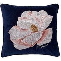 Ted Baker Opal Floral Embroidered Cushion 45cm x 45cm Navy