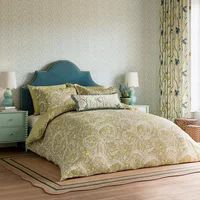 Sanderson for National Trust Tilia Lime Duvet Cover Set Double Gold