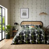 Scion Going Lohko Duvet Cover Set King Size Juniper & Liquorice