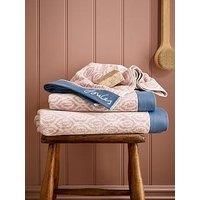 Joules Leaf Trellis 100% Combed Cotton Hand Towel - Pink