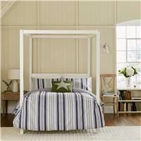 Helena Springfield Beach House Stripe Cotton Duvet Cover Set Grey King Size Duvet Cover + 2 Pillowcases