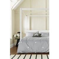 Helena Springfield Tufted Star Duvet Cover Set Grey King Size Duvet Cover + 2 Pillowcases