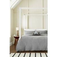 Helena Springfield Jersey Cotton Duvet Cover Set Grey King Size Duvet Cover + 2 Pillowcases