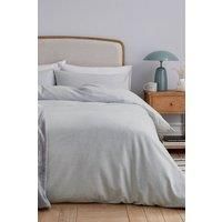 Helena Springfield Brushed Cotton Duvet Cover Set Silver Super King Duvet Cover + 2 Pillowcases