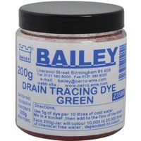 Bailey 3589 Drain Tracking Dye Low Light 200g 8oz - Fluoresceine Green BAI3589